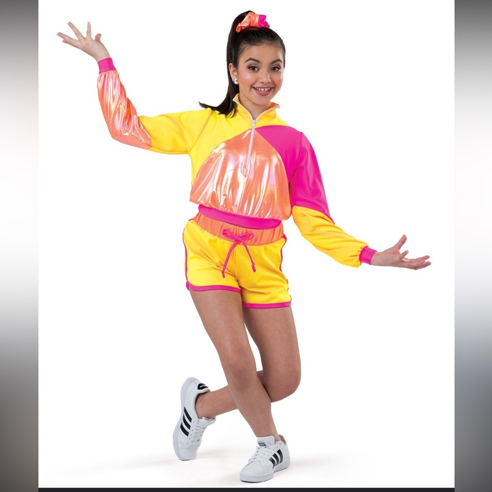 Neon 90s track suit hip hop dance costume Kids costume Shoop “a wish come true”